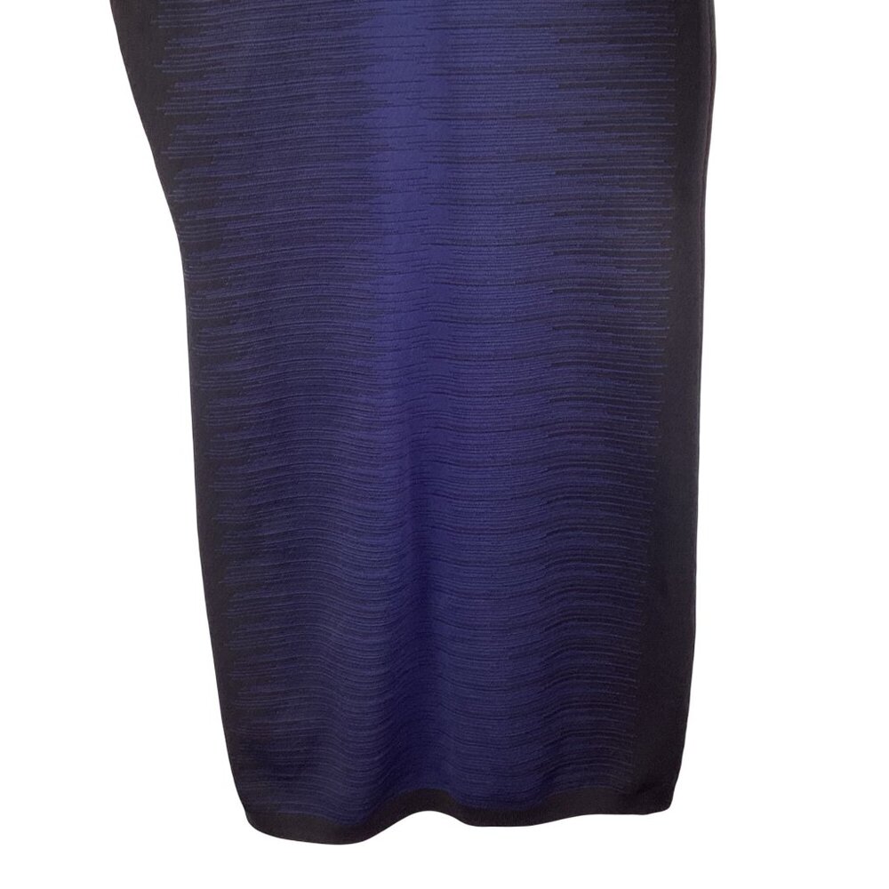 French Connection Dress Size 12 Bodycon‎ Navy & Black Dani Degrade Short Sleeve - Picture 8 of 10